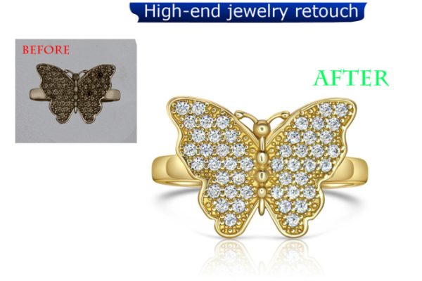 Do high end image editing of jewelry retouching in photoshop